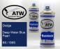 Preview: Dodge, Deep Water Blue Pearl, BS / GBS: 400ml Sprühdose + 400ml Klarlack - Set, von ATW Autoteile West.